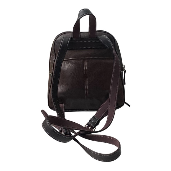 Fossil Leather Chocolate Brown Mini Backpack Excellent Condition - Picture 2 of 7